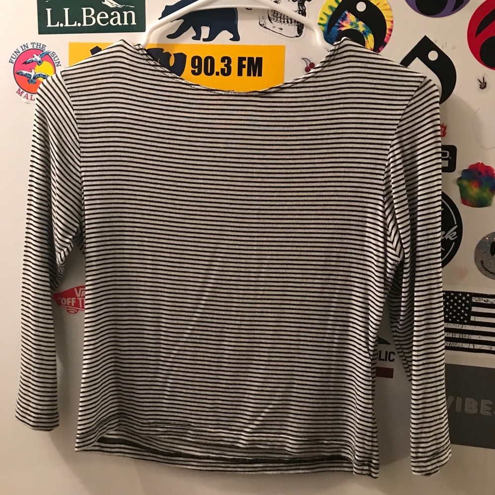 Brandy Melville black & white stripped long sleeve